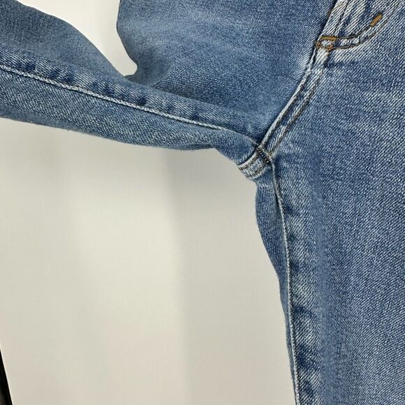 AGOLDE Toni Mid Rise Straight Jean Size 27 Distressed Hem Blue Minimalist - Picture 10 of 12